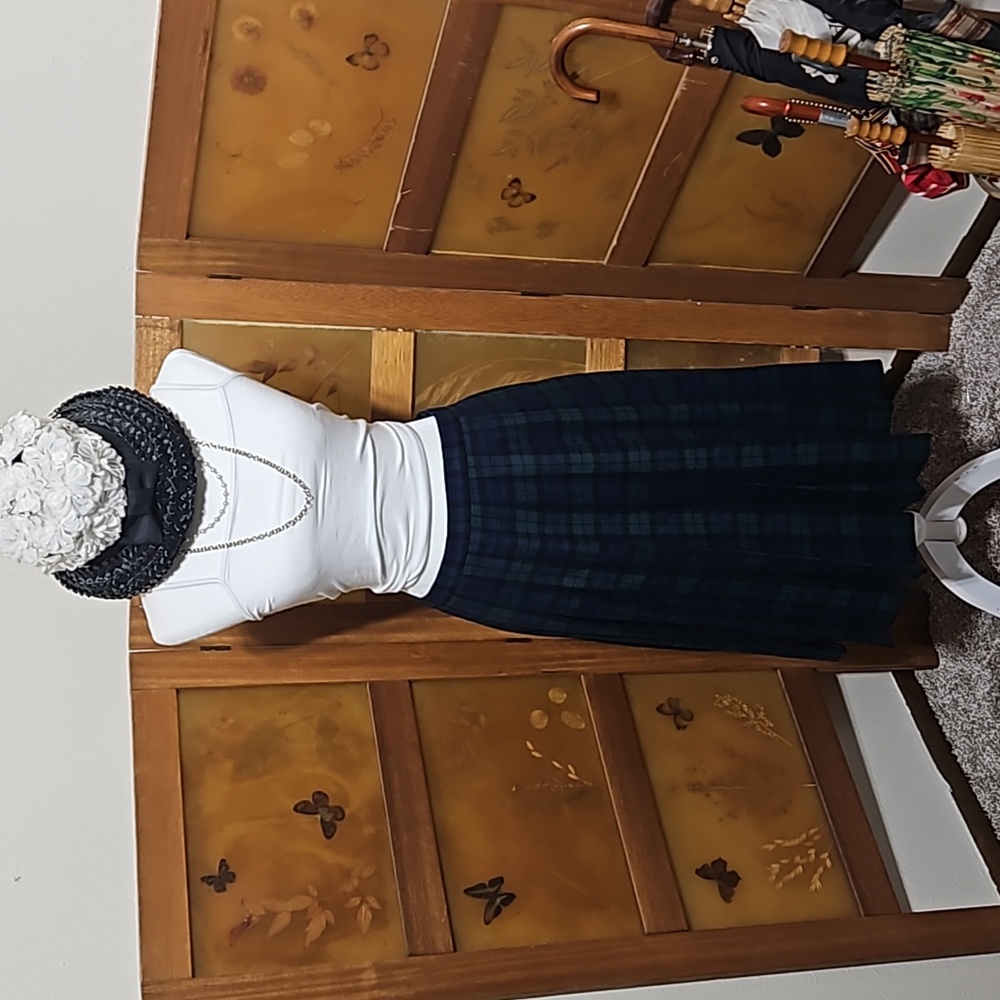 Vintage Pendleton Authentic Preppy Academia Tartan Plaid Pleated Wool Skirt